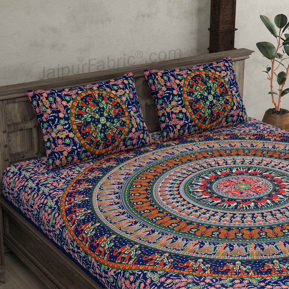 Mandala Harmony Pure Cotton Bedsheet – Pick Your Perfect Color