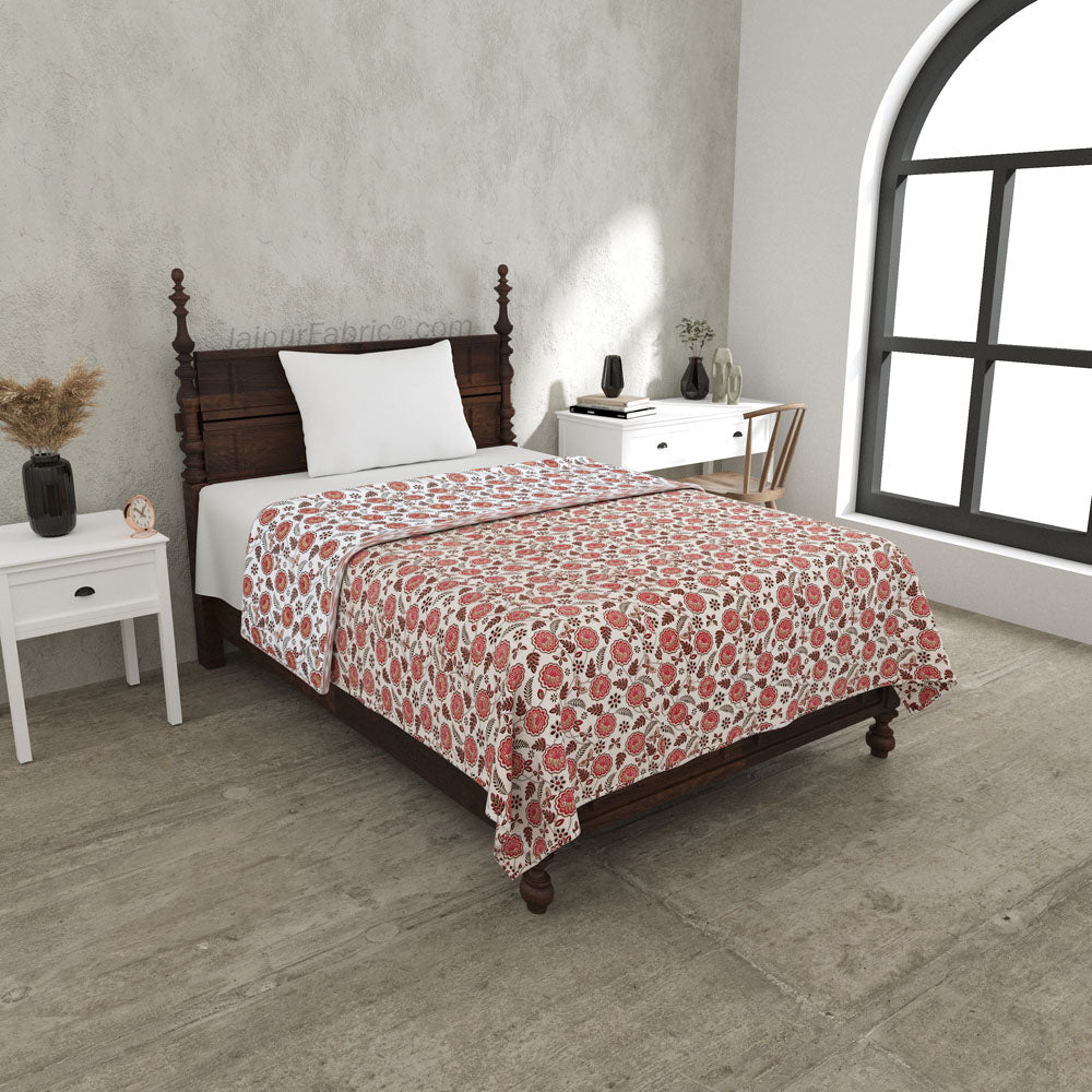 Pink Butterflies Pure Cotton Single Bed Dohar