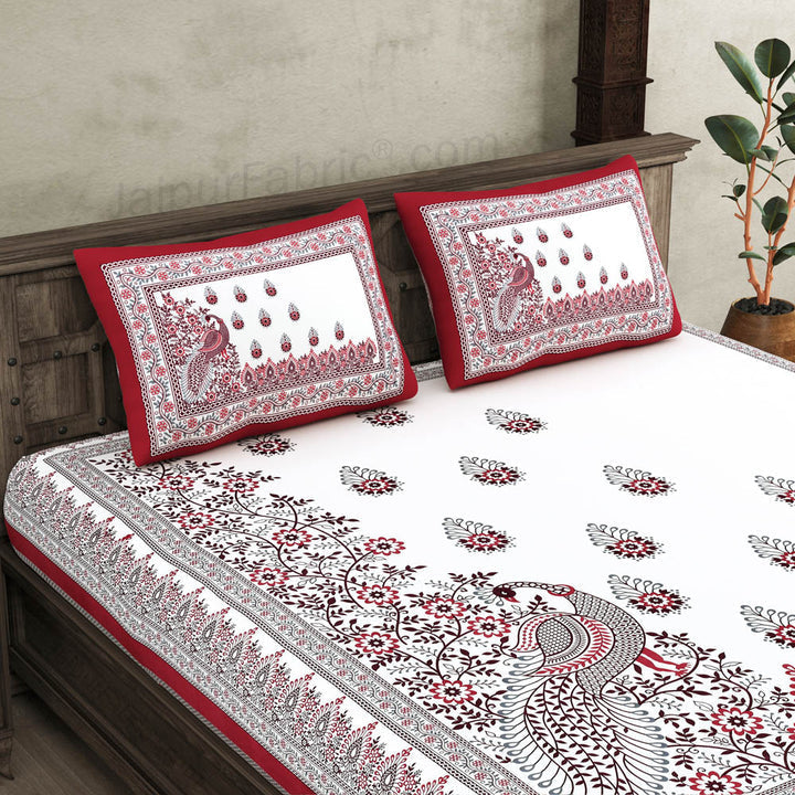 Artistic Beauty Contrast King Size 10 Feet Wide Premium Cotton Bed Sheet – Choose Your Perfect Shade