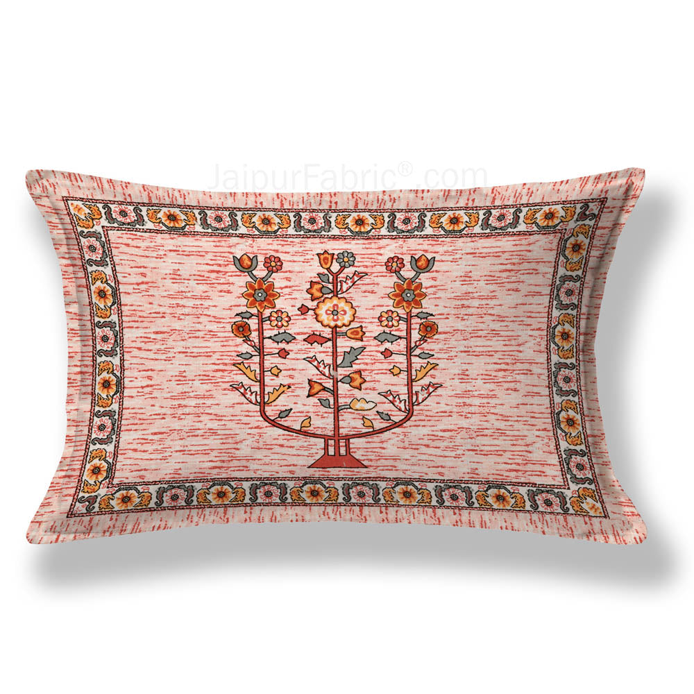 Marking Celebration Red Queen Size Cotton Bedsheet