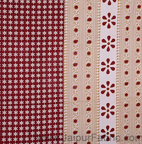 Artistic Multicolor Cotton Double Bed Set with Matching Covers