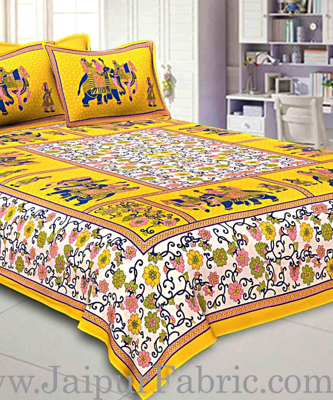 Beautiful Multicolor 4 Bedsheet + 8 Pillow Covers Set