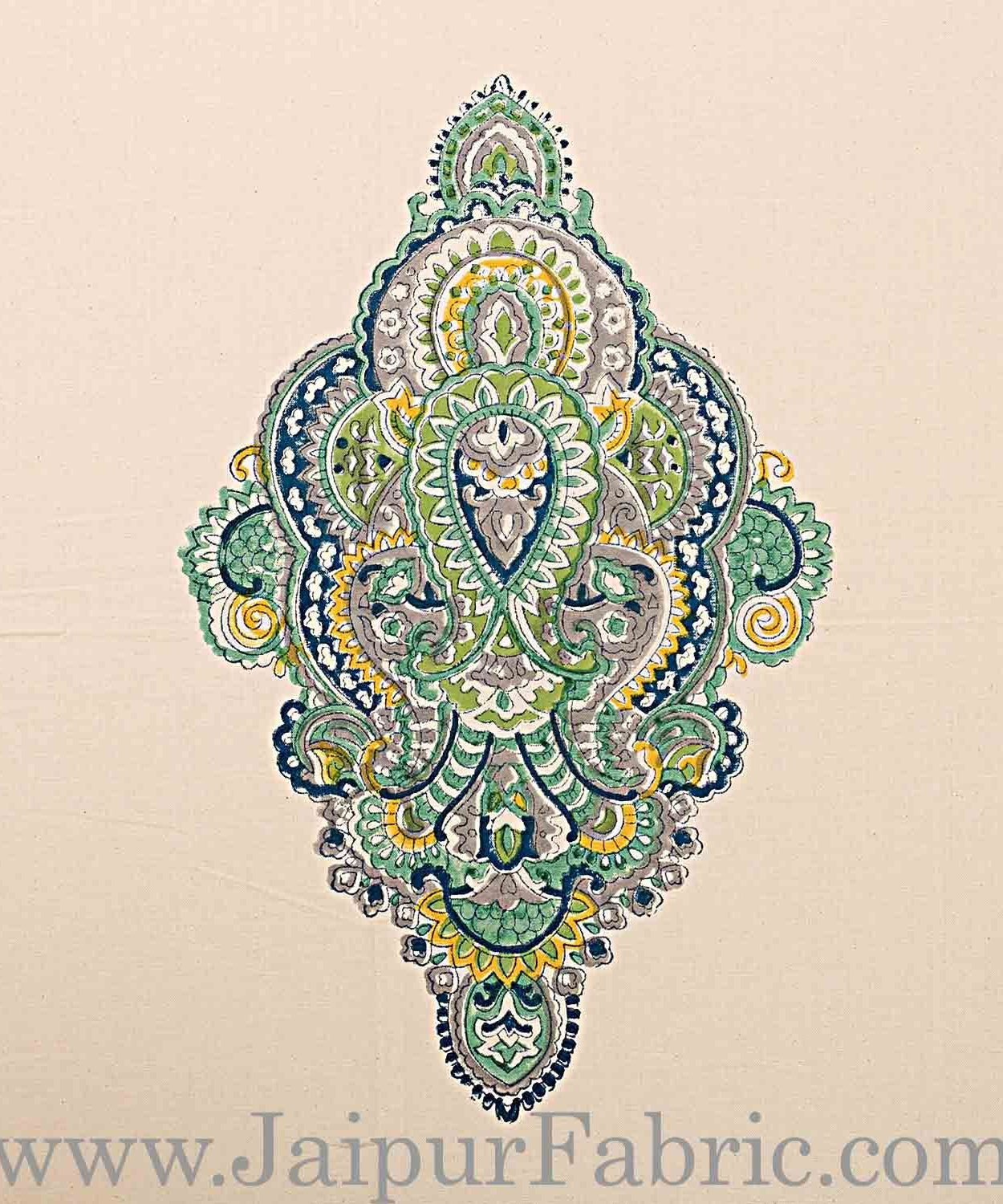 Double Bedsheet Smooth Touch Cotton Paisley Print With Two Pillow Cober