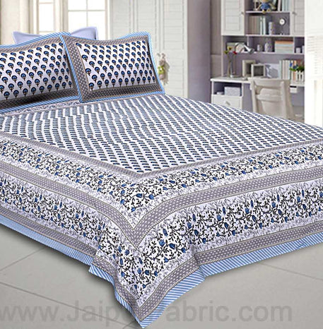 Pure Cotton Serenity Double Bed Set (4 Bedsheets + 8 Covers)