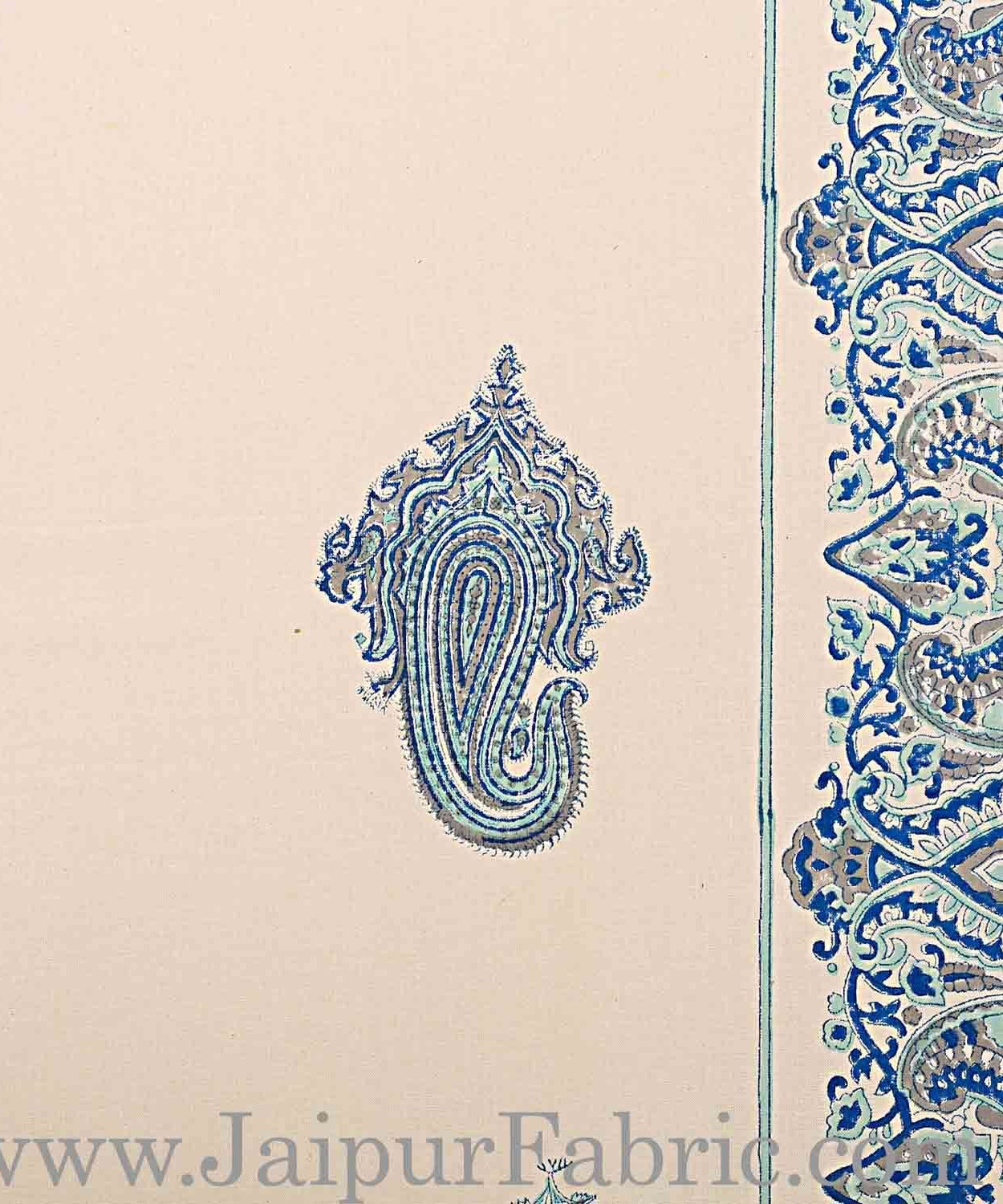 Smooth Cotton Double Bedsheet Paisley Design Print With Two Pillow Cover