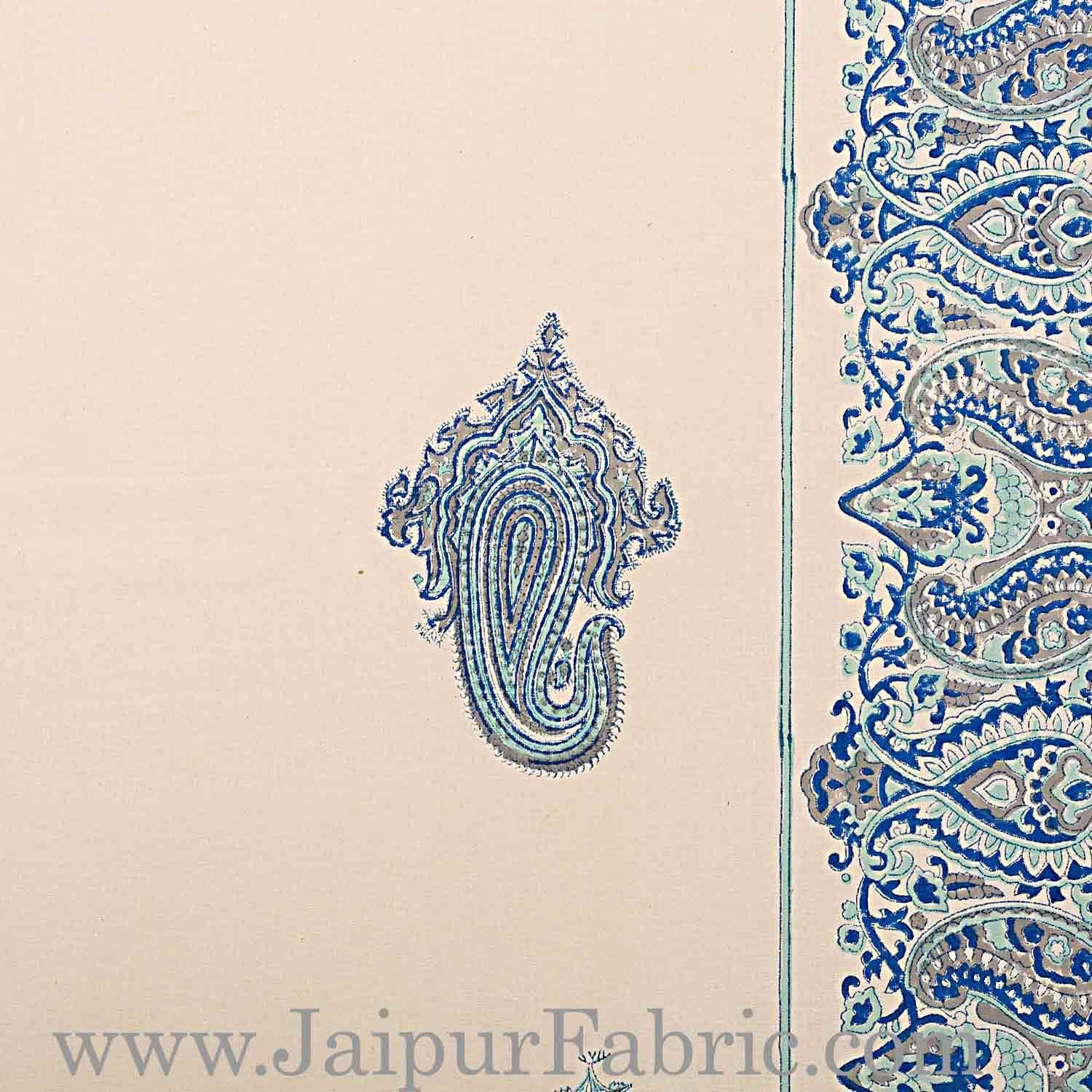 Smooth Cotton Double Bedsheet Paisley Design Print With Two Pillow Cover