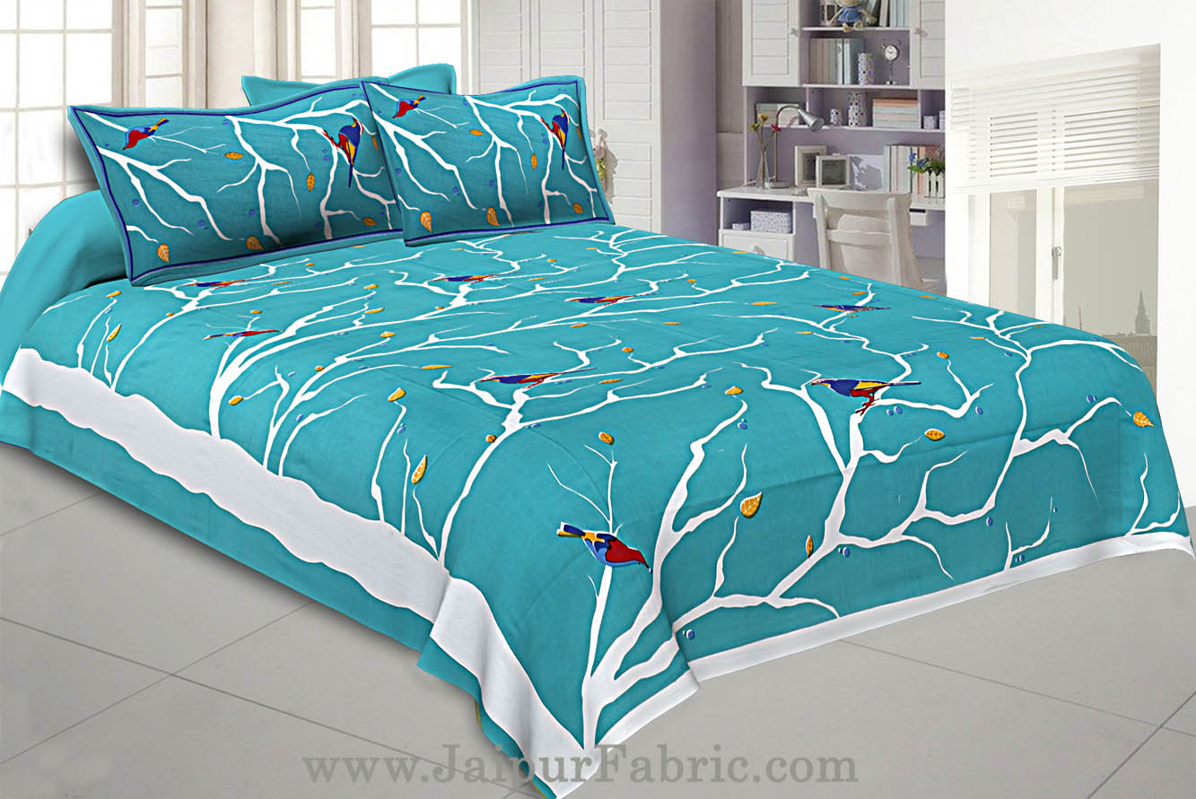 Indian Sparrow Double Bedsheet Combo of 4