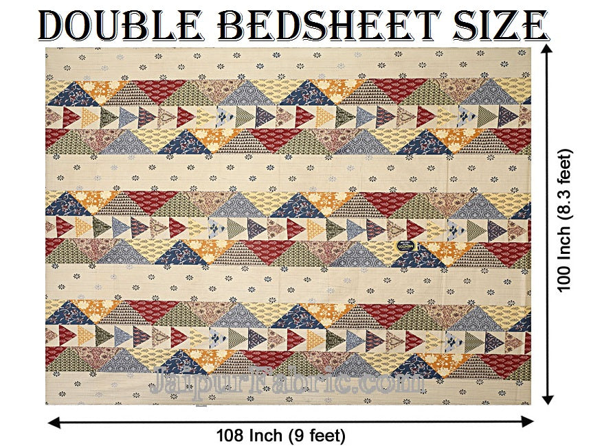 Beautiful Barmeri Bliss – 1 Double Bedsheet + 1 Single Bedsheet + 4 Pillow Covers