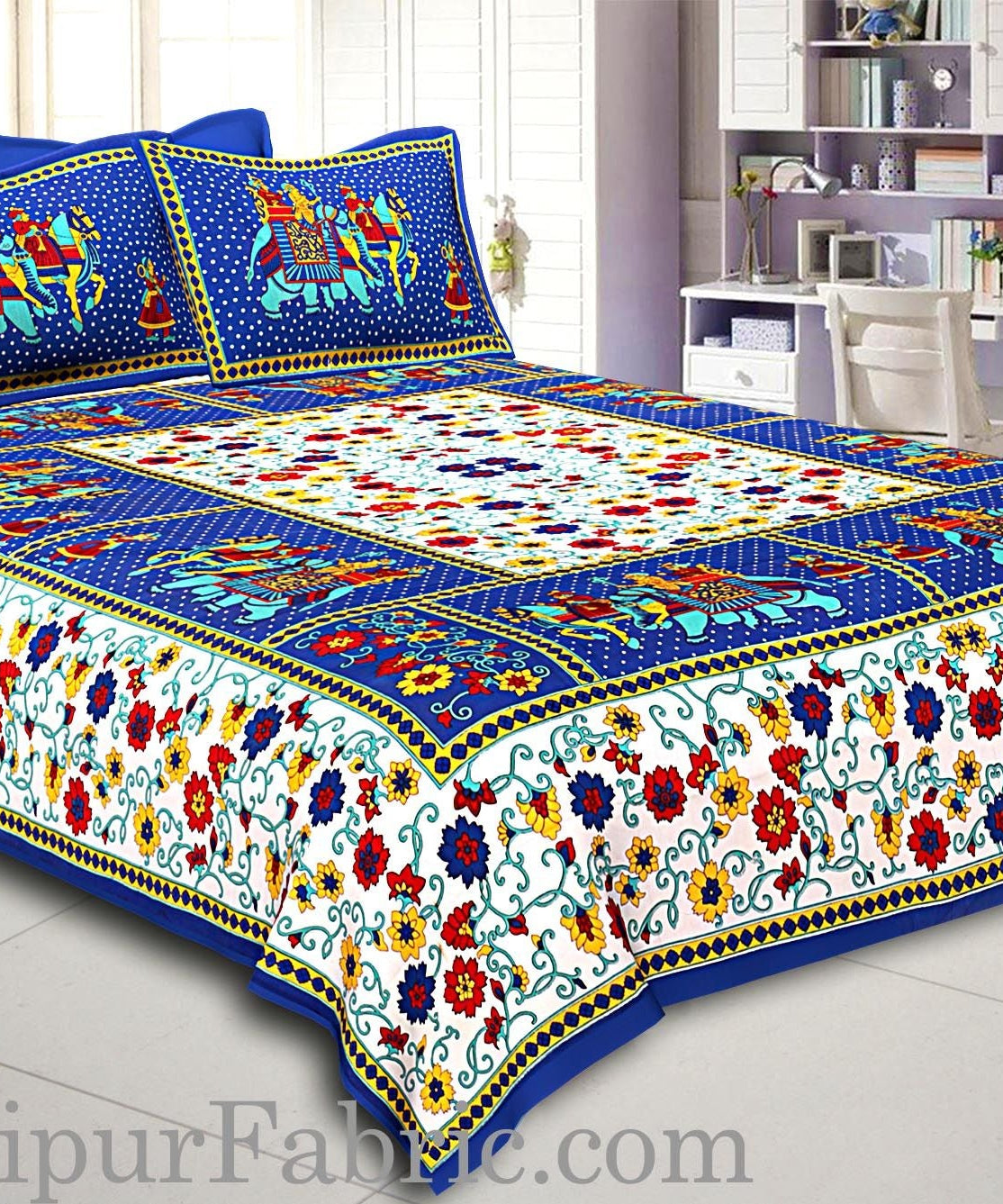 Beautiful Multicolor 4 Bedsheet + 8 Pillow Covers Set