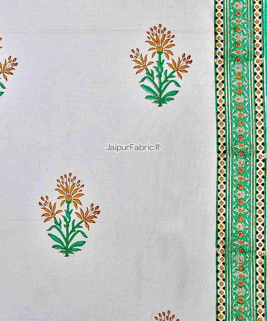 Authentic Genuine Hand Block Print 400 TC Pure Cotton King Size Bedsheet