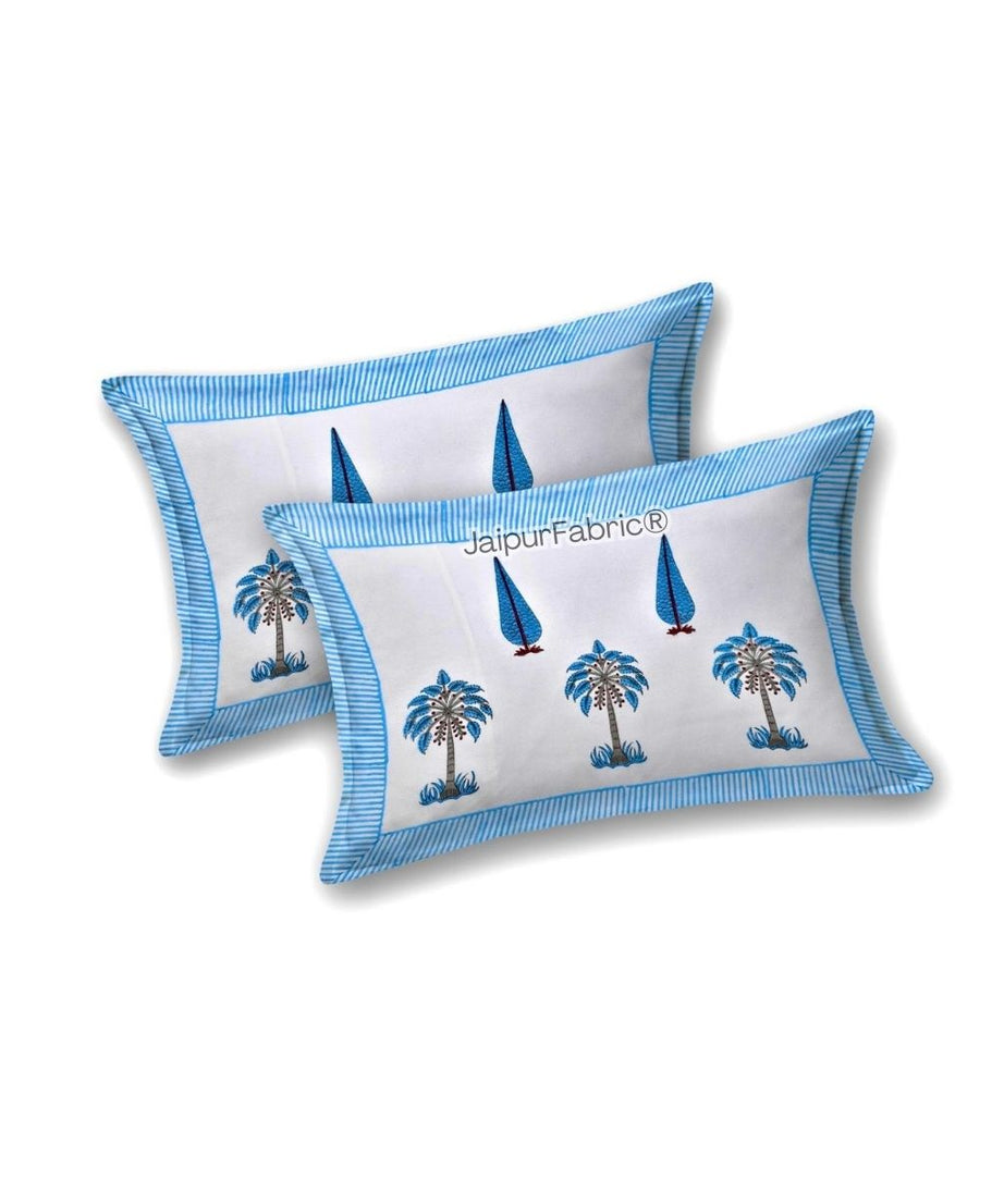 Exquisite Original Block Print 400 TC Pure Cotton King Size Bedsheet