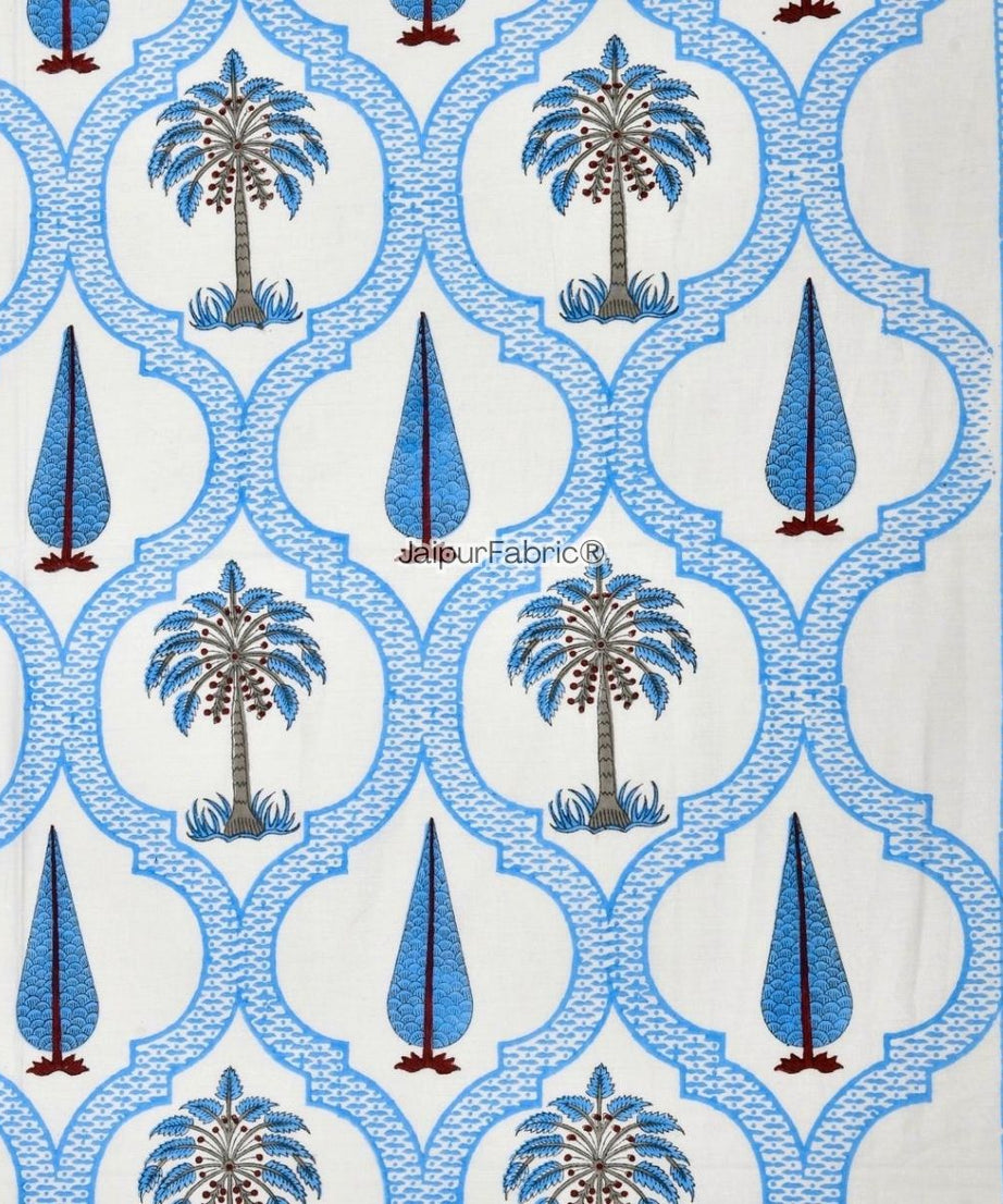 Exquisite Original Block Print 400 TC Pure Cotton King Size Bedsheet