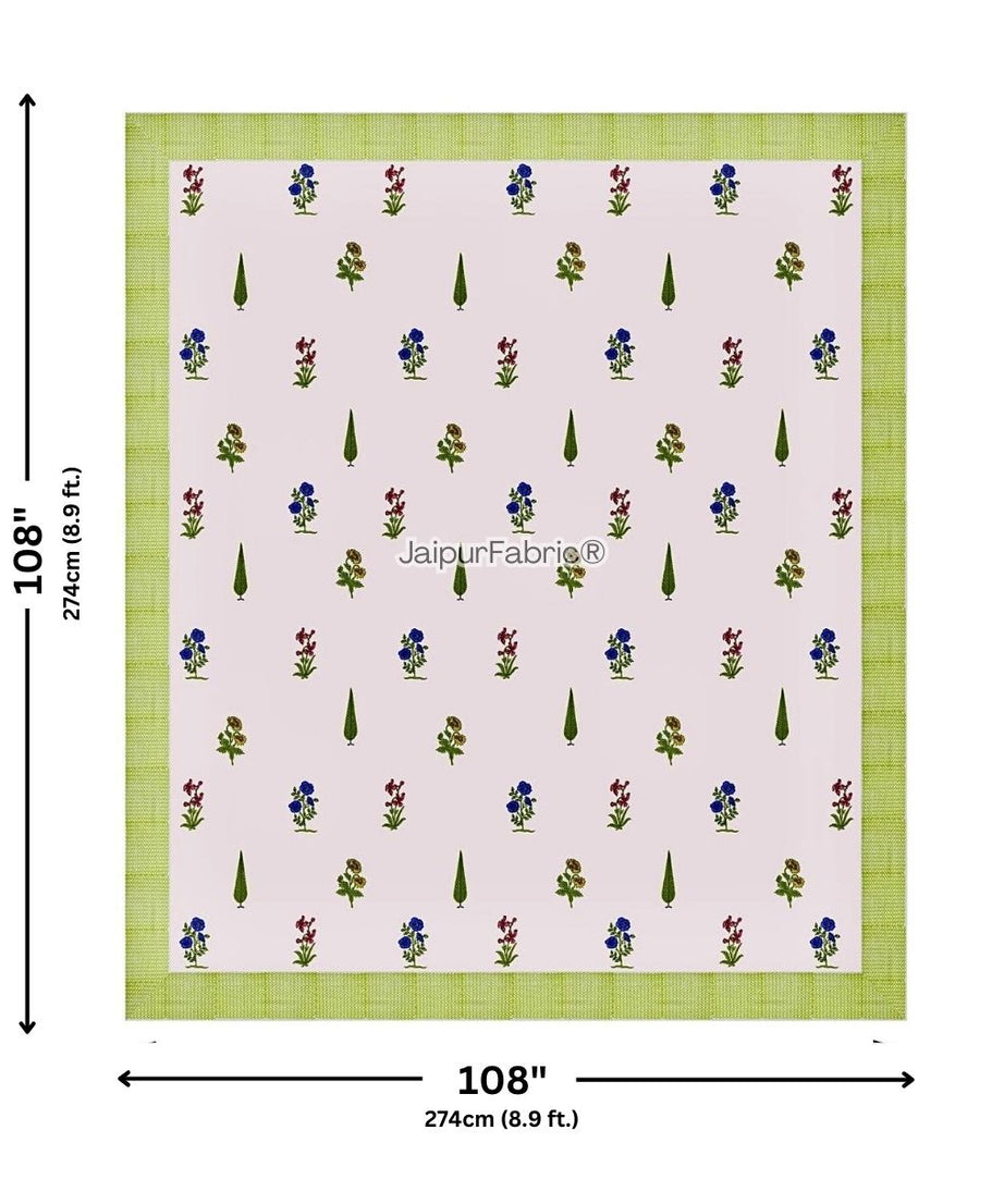 Timeless Luxury Curated Block Print 400 TC Pure Cotton King Size Bedsheet