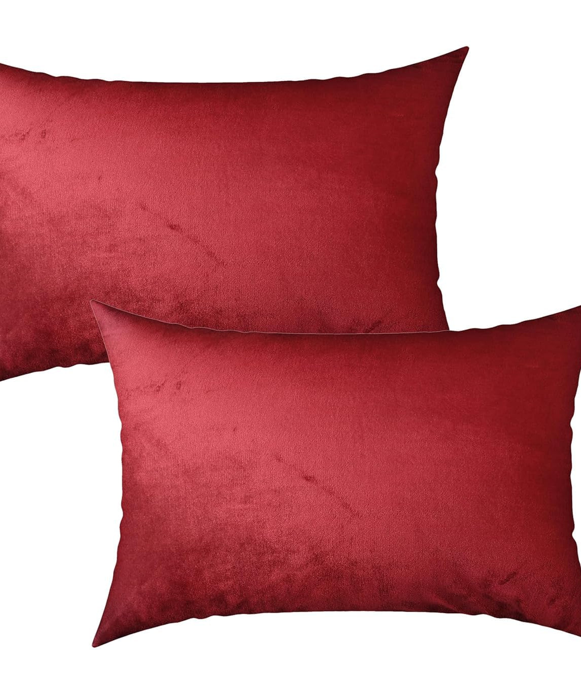 Wine Red Soft Velvet Finish Double Bedsheet with Matching Pillow Covers