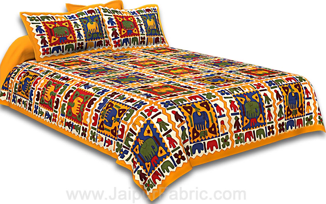 COMBO114 Beautiful Multicolor 4 Bedsheet + 8 Pillow Cover