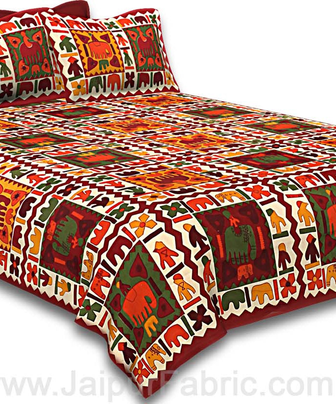 COMBO114 Beautiful Multicolor 4 Bedsheet + 8 Pillow Cover