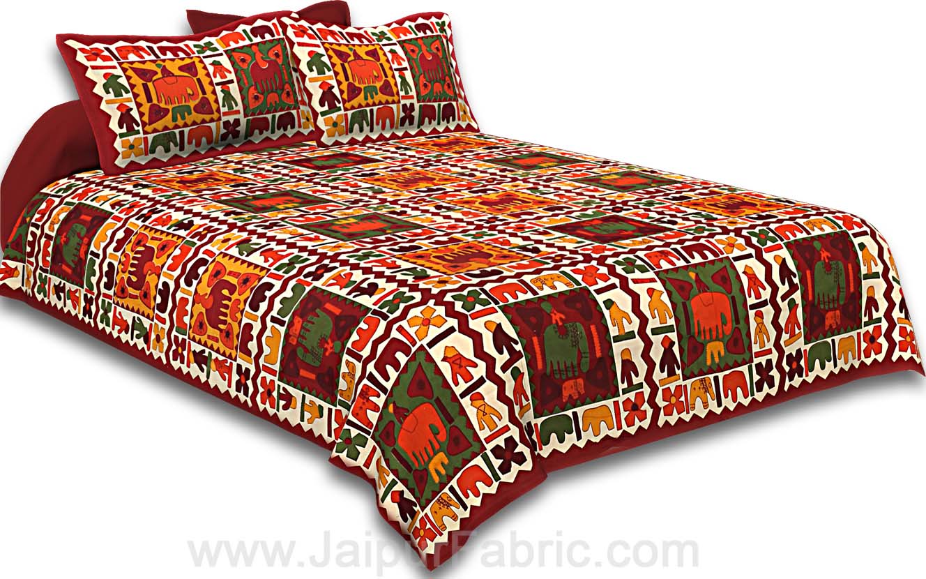 COMBO114 Beautiful Multicolor 4 Bedsheet + 8 Pillow Cover