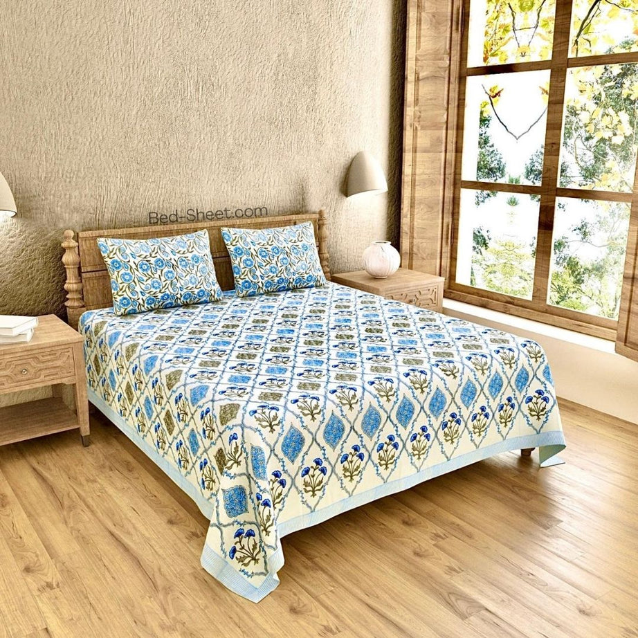 Premium Handcrafted Block Print Cotton Bedsheet