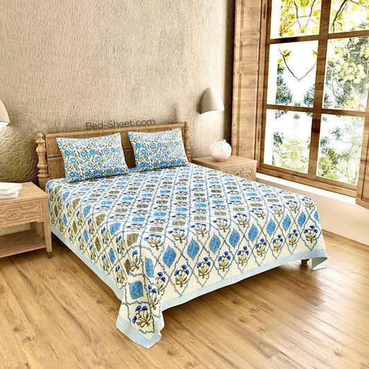 Premium Handcrafted Block Print Cotton Bedsheet