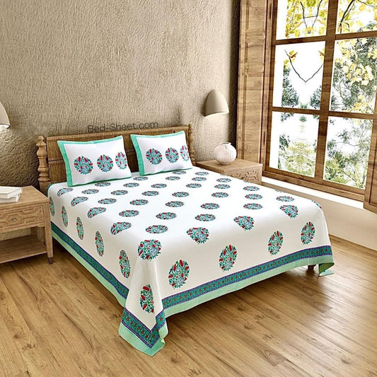 Luxury Handpicked Block Print Cotton Bedsheet