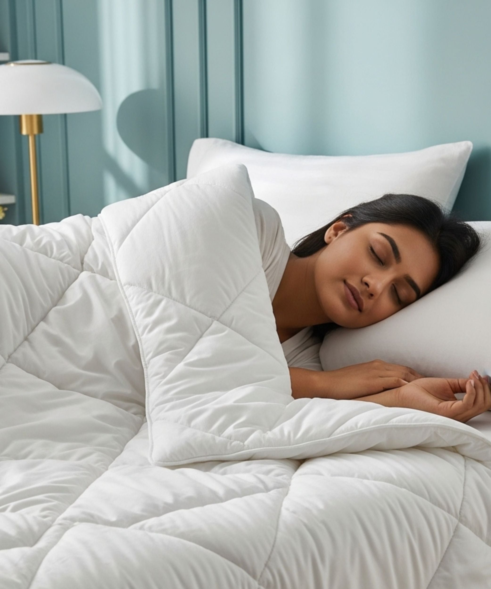 Snow Bliss White Double Bed Comforter