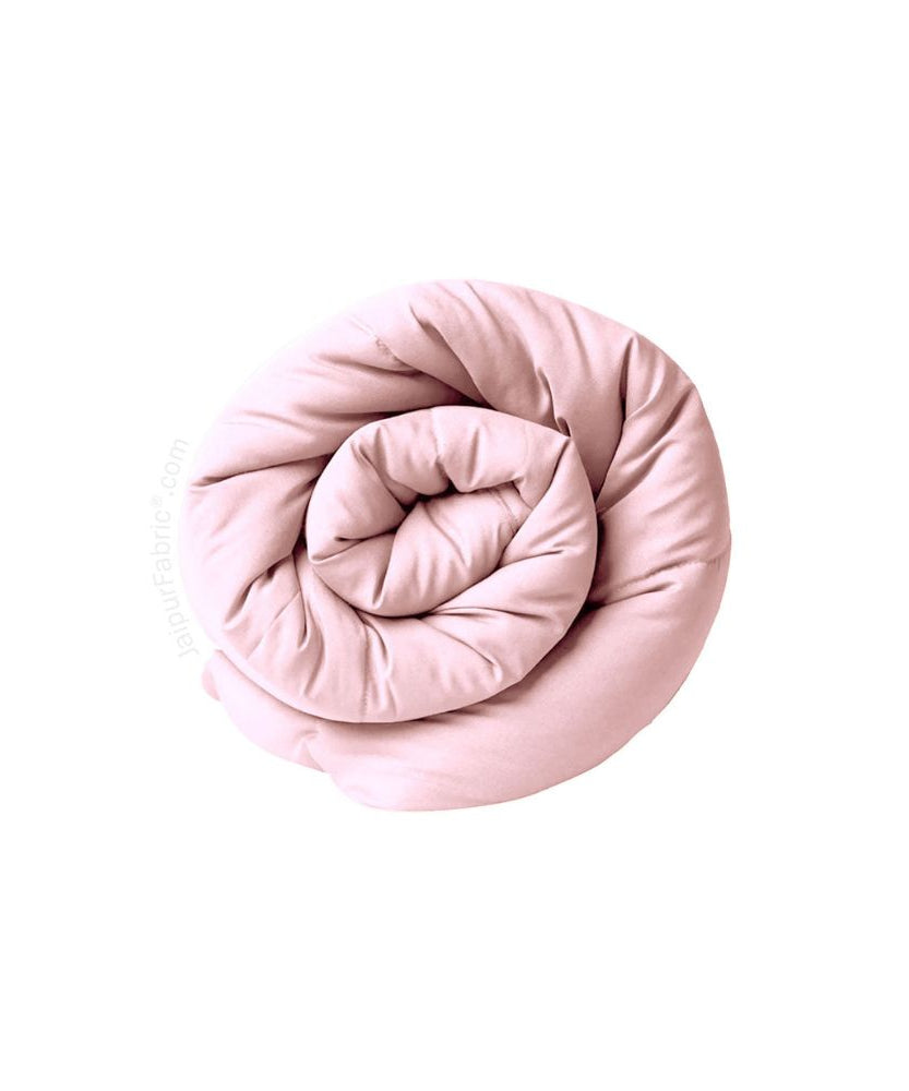 Pale Pink & Dark Grey Single Bed Comforter
