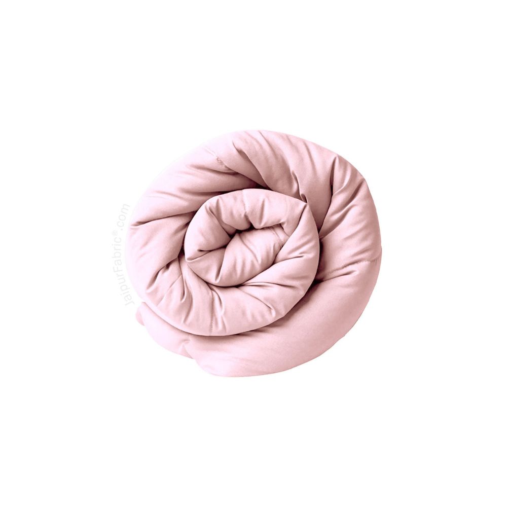Pale Pink & Dark Grey Single Bed Comforter