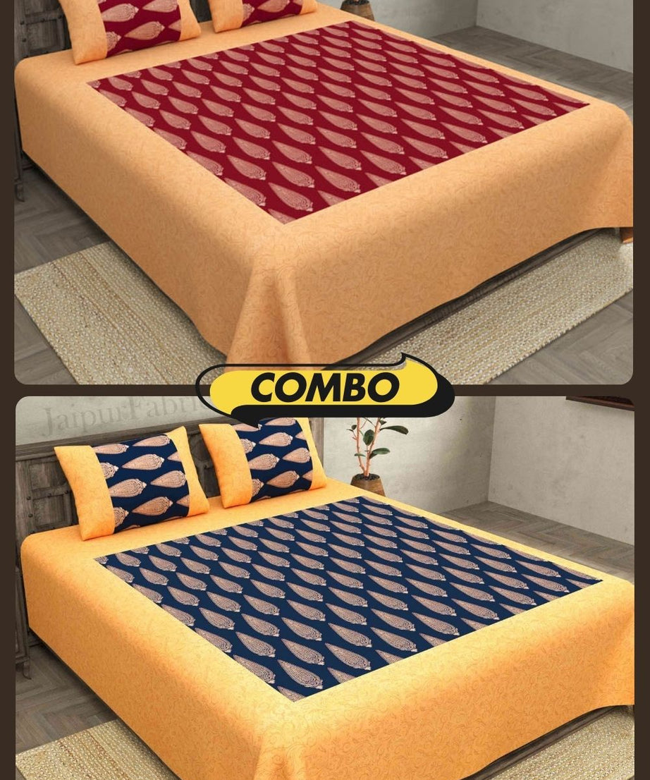 COMBO356 Beautiful Patola Bedsheet + 4 Pillow Cover