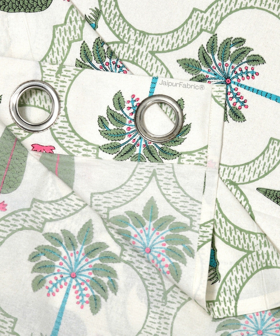 Hand Block Printroots Printed Curtains with Intricate Floral Designs