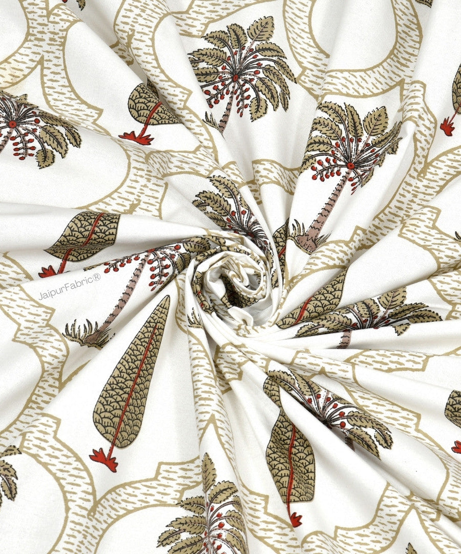 Pinklay Mocha Brown Delight Floral Jaipuri Hand Block Print Curtains