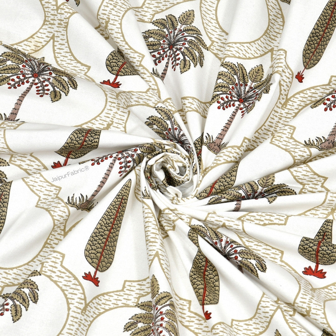 Pinklay Mocha Brown Delight Floral Jaipuri Hand Block Print Curtains