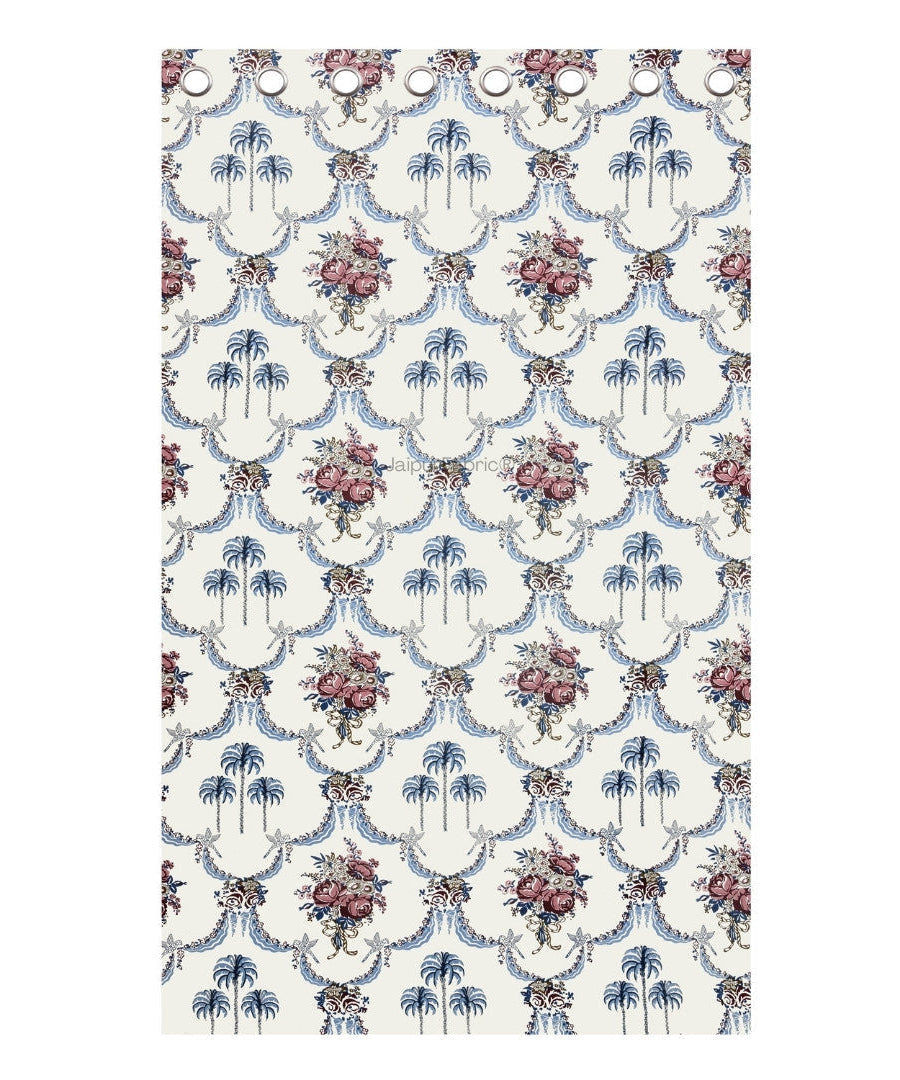 Blue Pottery Timeless Imprints 100% Cotton Block Printed Curtains Urban Jaipur