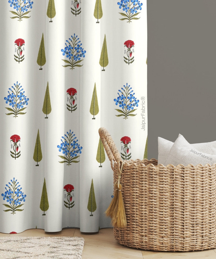 Elite Furnishing Jaipur Mela Hand Block Printed Cotton Curtains
