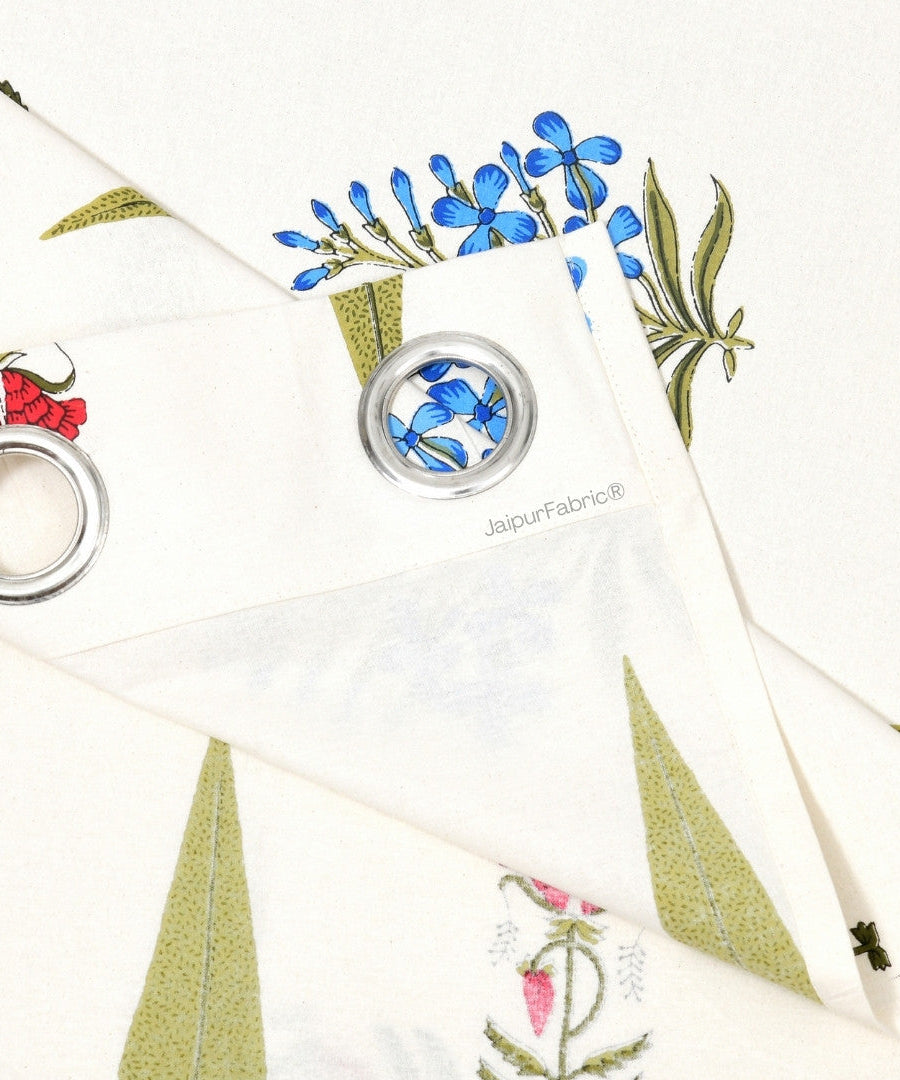 Elite Furnishing Jaipur Mela Hand Block Printed Cotton Curtains