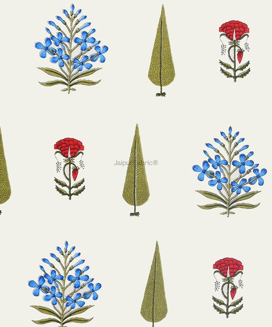 Elite Furnishing Jaipur Mela Hand Block Printed Cotton Curtains