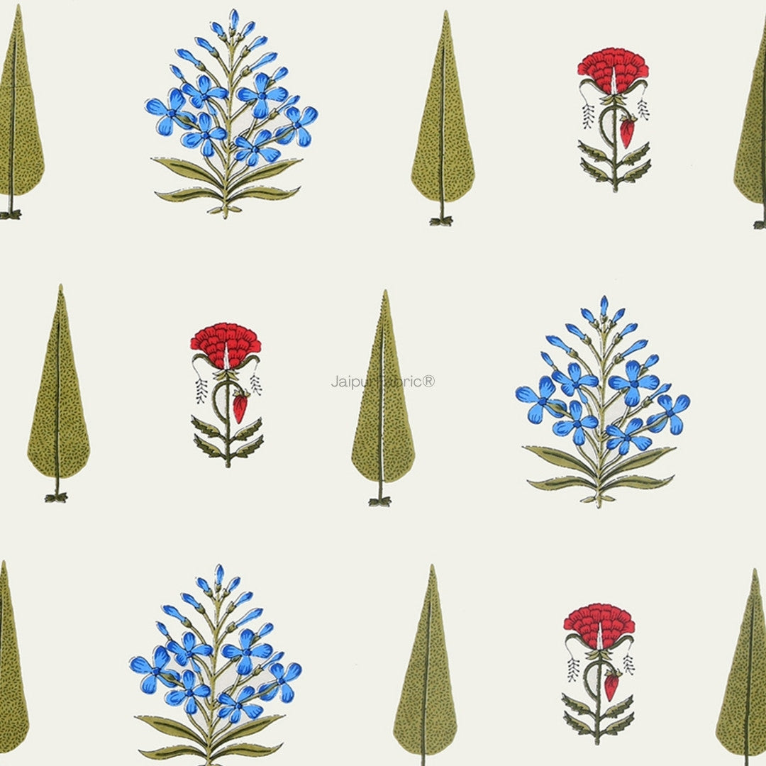 Elite Furnishing Jaipur Mela Hand Block Printed Cotton Curtains