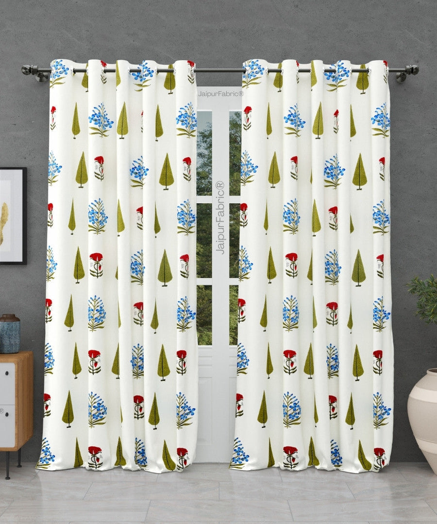 Elite Furnishing Jaipur Mela Hand Block Printed Cotton Curtains