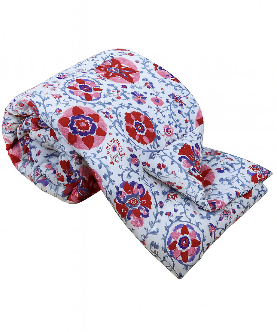 Pink Daffodil King Size Double Comforter