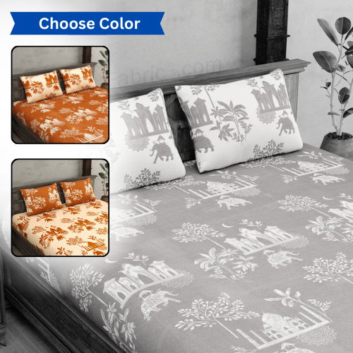 Royal Heritage King Size Cotton Bedsheet – Choose Your Shade of Elegance