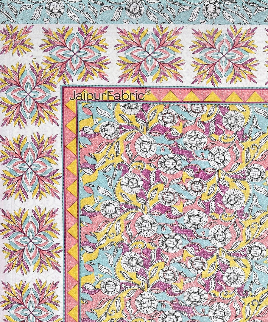 Fresh & Frisky Colourful Pure Cotton King Size Bedsheet