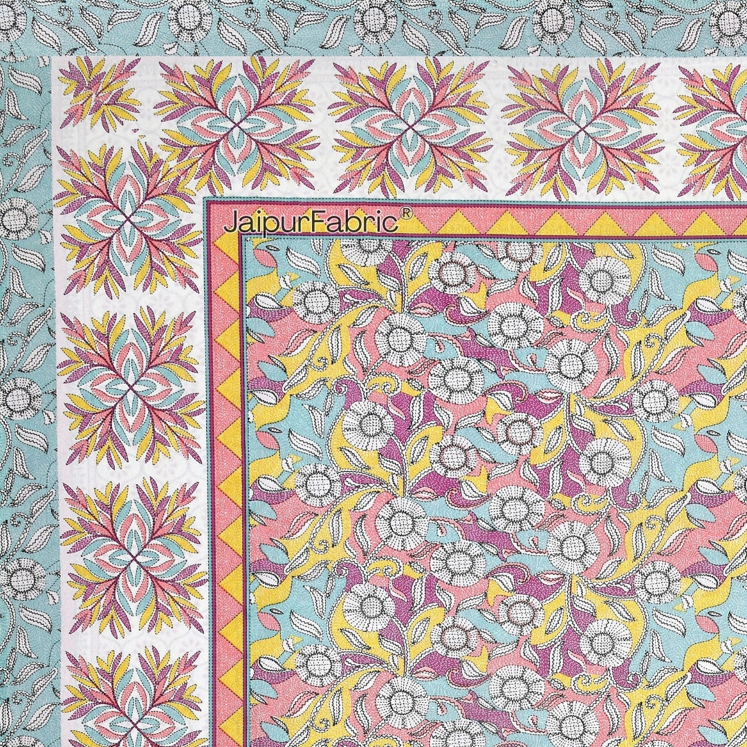 Fresh & Frisky Colourful Pure Cotton King Size Bedsheet