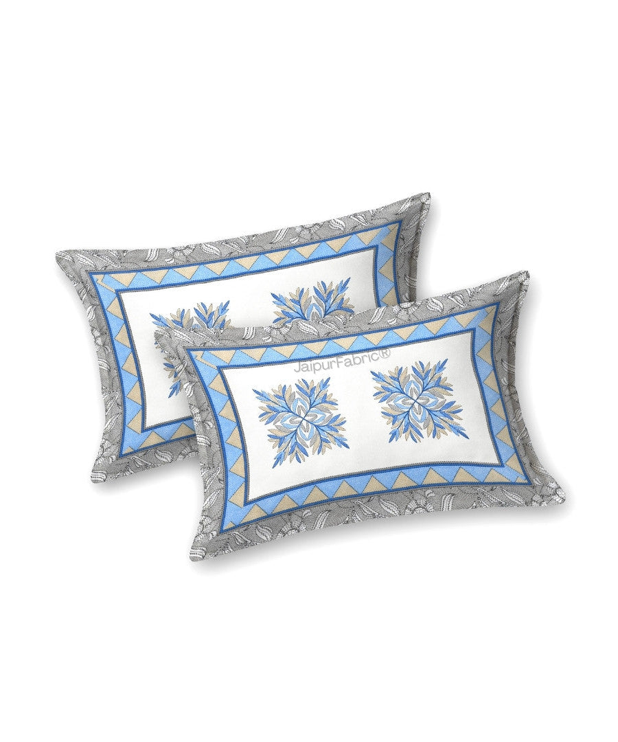 Gracious Spread Grey Cotton King Size Bedsheet