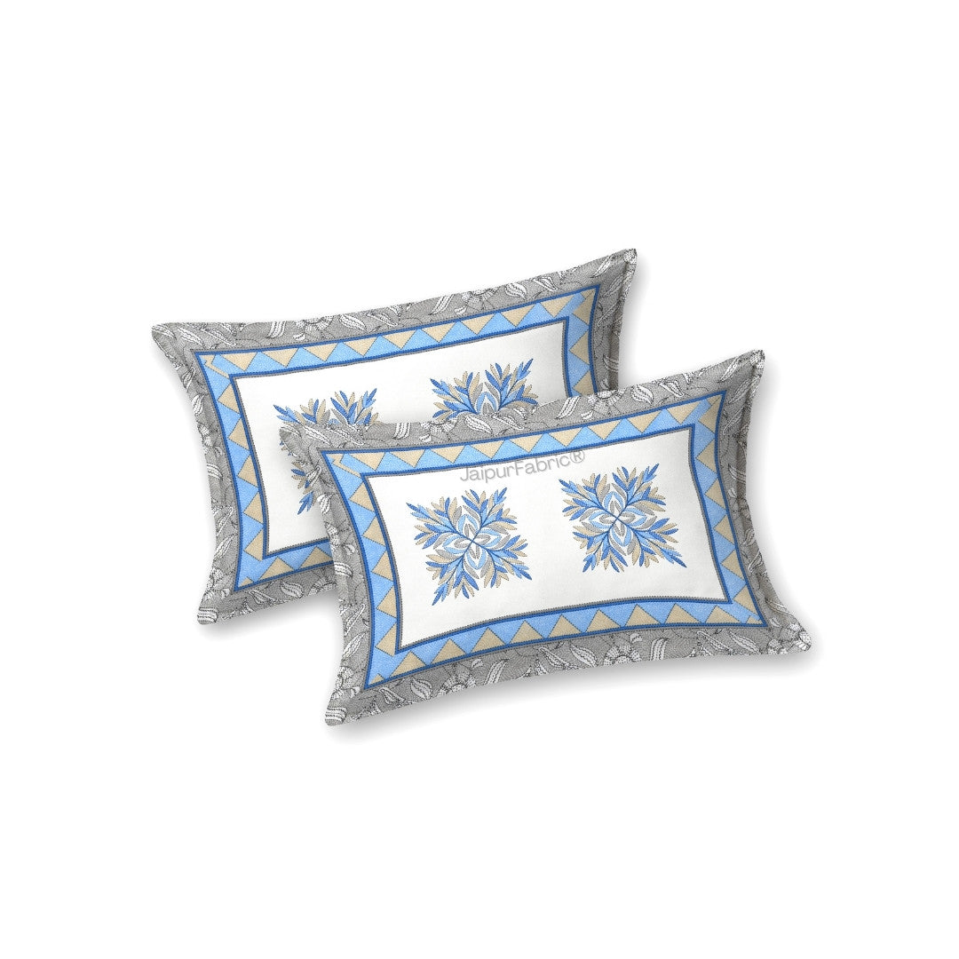 Gracious Spread Grey Cotton King Size Bedsheet