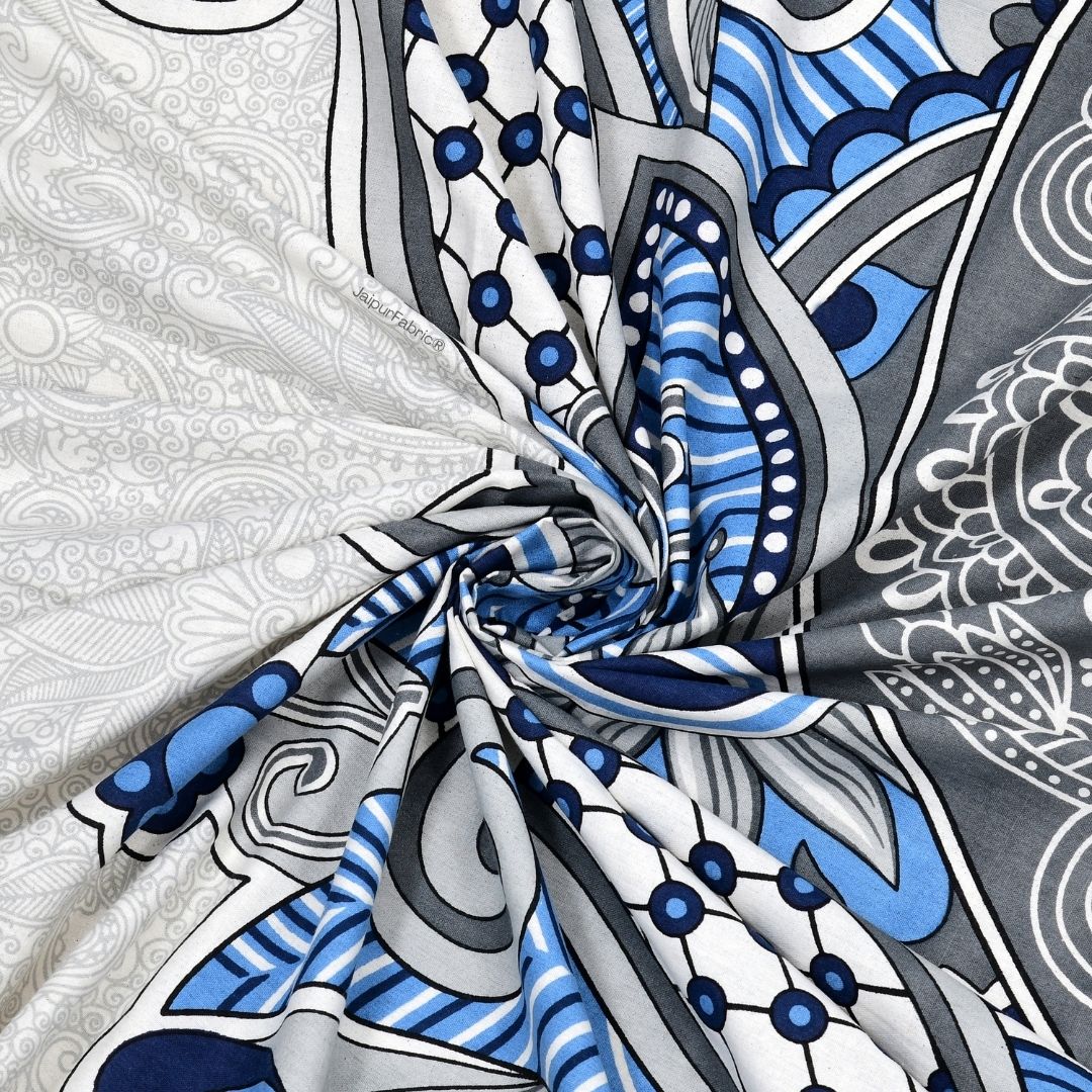 Cosmic Kolam Royal Blue Double Bedsheet