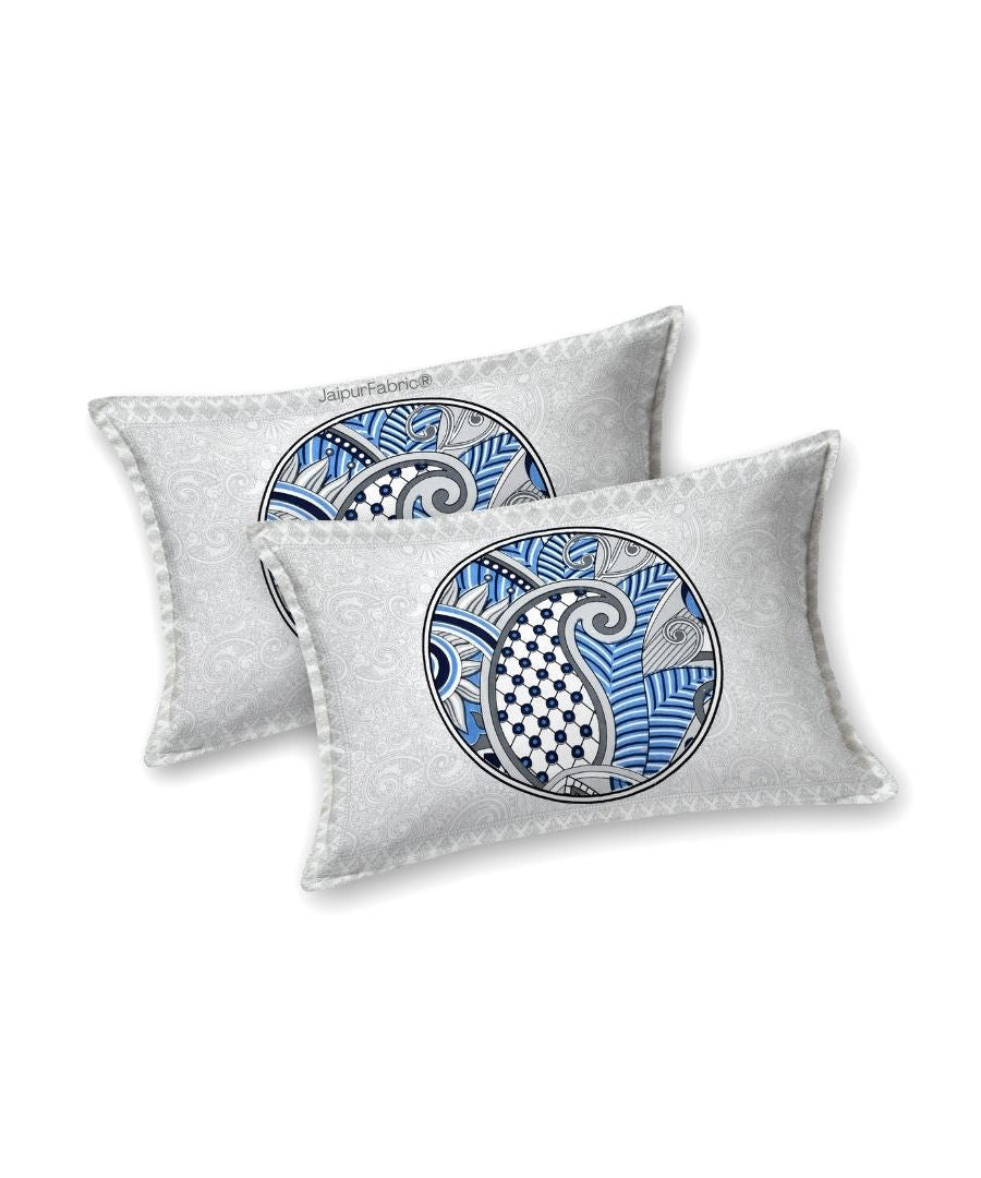 Cosmic Kolam Royal Blue Double Bedsheet