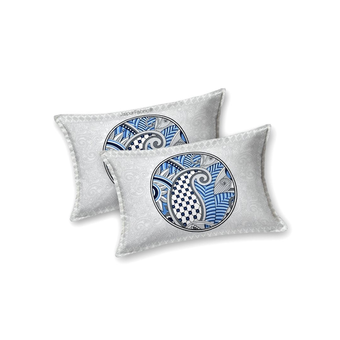 Cosmic Kolam Royal Blue Double Bedsheet