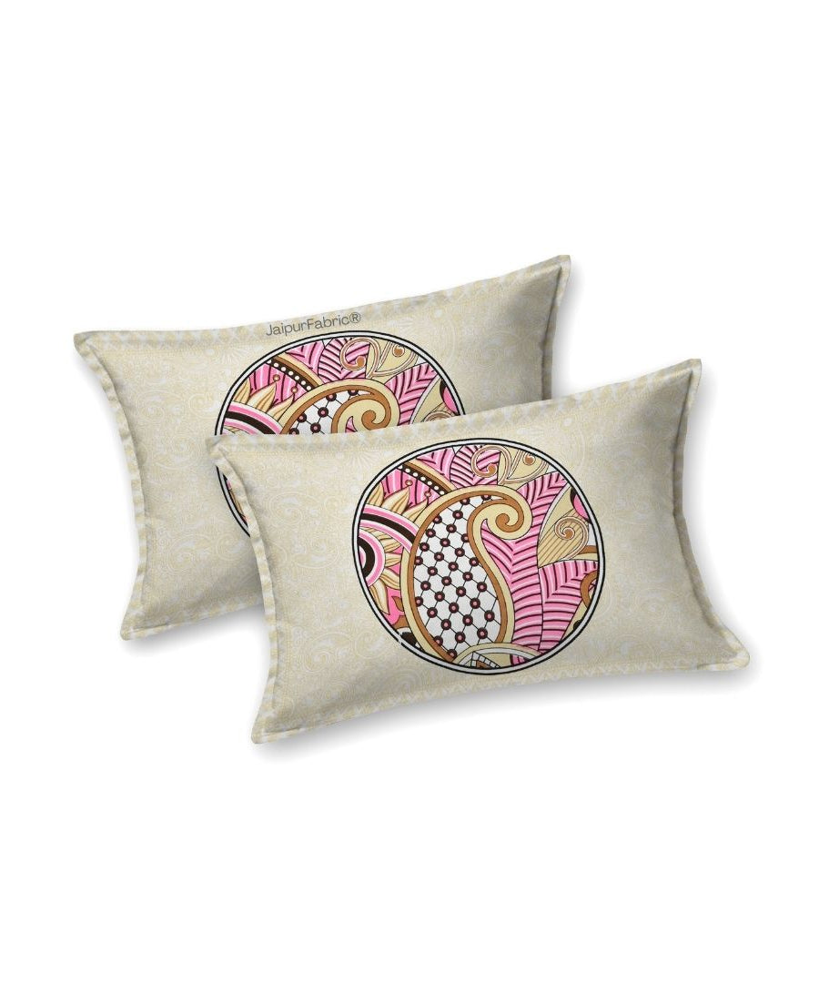 Cosmic Kolam Amber Brown Double Bedsheet