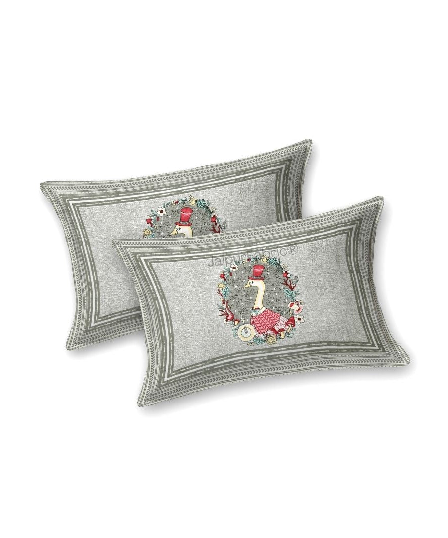 Charming Goose Green Pure Cotton Double Bedsheet