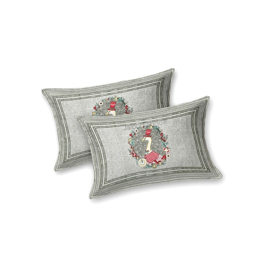 Charming Goose Green Pure Cotton Double Bedsheet