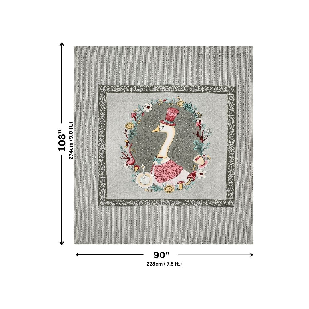 Charming Goose Green Pure Cotton Double Bedsheet